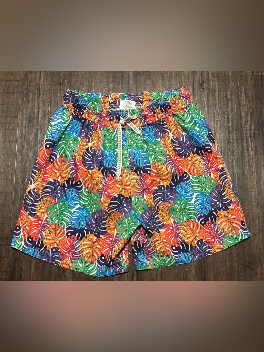 Wes and Willy Tropical Leaf Swim Trunks boys XL